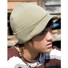 Gyerek kötött sapka Result Caps Youth Esco Army Knitted Hat Egy méret, Oliva zöld Mash