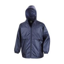 Uniszex Kabát Kapucnis  Result Lightweight Jacket  Fekete