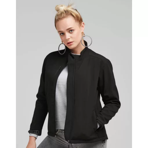Női hosszú ujjú Softshell SG Ladies' Softshell Jacket XL, Fekete