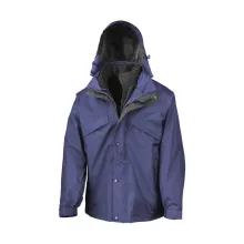 Uniszex Kabát Kapucnis  Result 3-in-1 Jacket with Fleece -2XL, Királykék