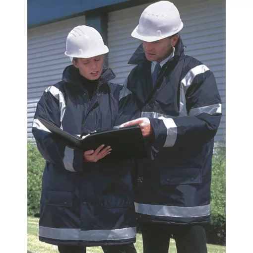 Uniszex Kabát Kapucnis  Result 3-in-1 Jacket with Fleece -S, Piros