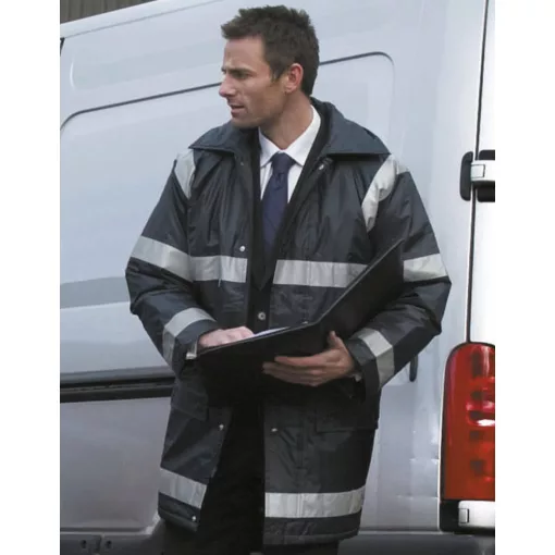 Uniszex Kabát Kapucnis  Result 3-in-1 Jacket with Fleece -2XL, Sötétzöld