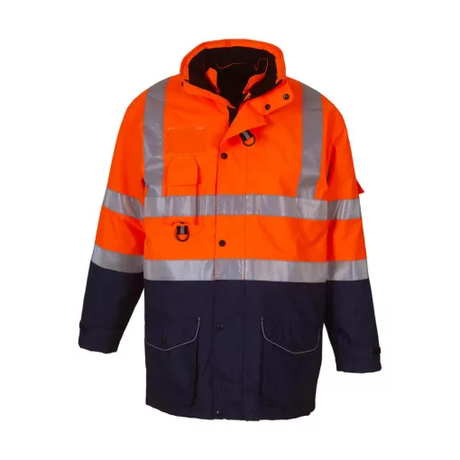 Férfi fényvisszaverő ruha munkaruha Yoko Fluo 7-in-1 Multifunctional Jacket S, Fluo Narancssárg