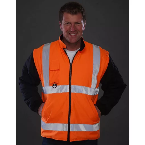 Férfi fényvisszaverő ruha munkaruha Yoko Fluo 7-in-1 Multifunctional Jacket XL, Fluo Narancssár