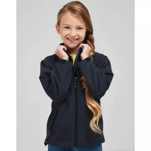 Gyerek hosszú ujjú kabát SG Kids\' Softshell Jacket 140 (9-10/XL), Sötétkék (navy)