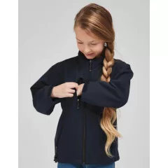 Gyerek hosszú ujjú kabát SG Kids' Softshell Jacket 164 (13-14/3XL), Sötétkék (navy)