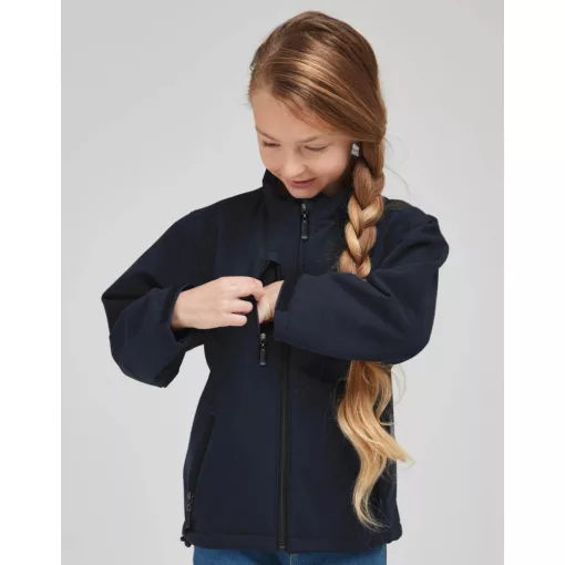 Gyerek hosszú ujjú kabát SG Kids' Softshell Jacket 164 (13-14/3XL), Sötétkék (navy)