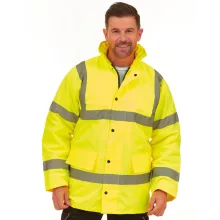 Férfi fényvisszaverő ruha munkaruha Yoko Fluo Classic Motorway Jacket 5XL, Fluo Sárga