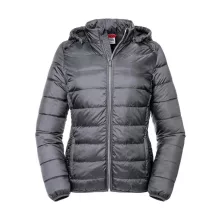 Női kapucnis hosszú ujjú kabát Russell Europe Ladies' Hooded Nano Jacket XS, Vasszürke