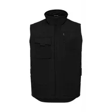 Férfi ujjatlan mellény munkaruha Russell Europe Heavy Duty Workwear Gilet 2XL, Fekete