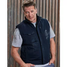 Férfi ujjatlan mellény munkaruha Russell Europe Heavy Duty Workwear Gilet 3XL, Konvoj szürke