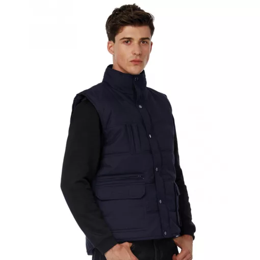 Uniszex ujjatlan mellény B and C Bodywarmer Explorer XL, Fekete