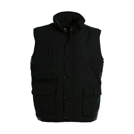 Uniszex ujjatlan mellény B and C Bodywarmer Explorer 3XL, Fekete