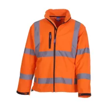 Uniszex Softshell munkaruha Yoko Fluo Softshell Jacket 2XL, Fluo Narancs