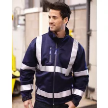 Uniszex Softshell munkaruha Yoko Fluo Softshell Jacket XL, Fluo Narancssárga/Sötétkék (navy)