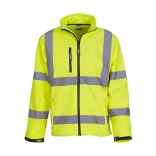 Uniszex Softshell munkaruha Yoko Fluo Softshell Jacket 4XL, Fluo Sárga