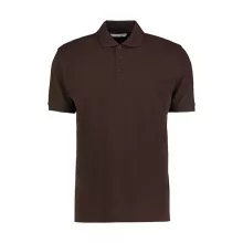 Férfi rövid ujjú galléros póló Kustom Kit Men's Classic Fit Polo Superwash 60 S, Csokoládébarn