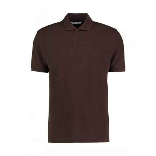 Férfi rövid ujjú galléros póló Kustom Kit Men's Classic Fit Polo Superwash 60 L, Csokoládébarn