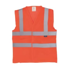 Uniszex ujjatlan mellény Yoko Fluo Open Mesh Waistcoat XL, Fluo Narancs