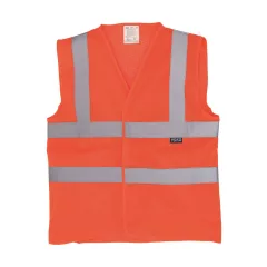 Uniszex ujjatlan mellény Yoko Fluo Open Mesh Waistcoat 2XL, Fluo Narancs