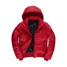 Női kapucnis hosszú ujjú kabát B and C Superhood/women Jacket M, Piros/Fekete