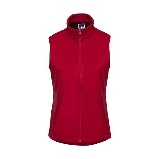 Női ujjatlan mellény Russell Europe Ladies' Smart Softshell Gilet 2XL, Piros