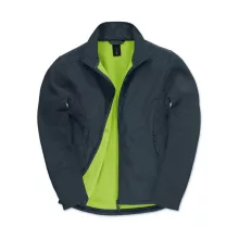 Férfi hosszú ujjú Softshell B and C ID.701 Softshell Jacket S, Sötétkék/Neon Zöld