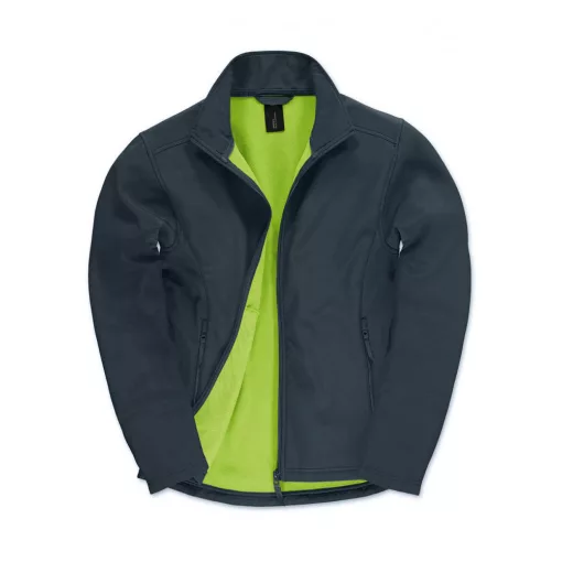 Férfi hosszú ujjú Softshell B and C ID.701 Softshell Jacket S, Sötétkék/Neon Zöld