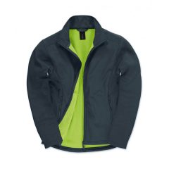 Férfi hosszú ujjú Softshell B and C ID.701 Softshell Jacket XL, Sötétkék/Neon Zöld