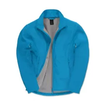 Férfi hosszú ujjú Softshell B and C ID.701 Softshell Jacket S, Atoll kék/Attitude Szürke