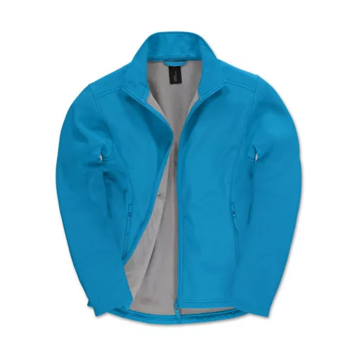 Férfi hosszú ujjú Softshell B and C ID.701 Softshell Jacket M, Atoll kék/Attitude Szürke
