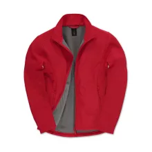 Férfi hosszú ujjú Softshell B and C ID.701 Softshell Jacket 2XL, Piros/Meleg Szürke