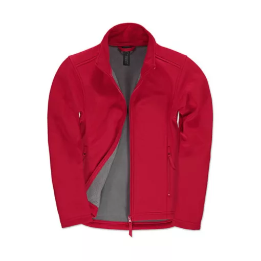 Női Softshell  Hosszú ujjú B&C Softshell Jacket ID.701/women Piros/Meleg Szürke