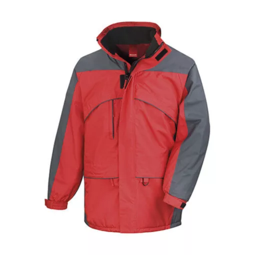 Uniszex Kabát Kapucnis  Result Seneca Hi-Activity Jacket -S, Sötétkék/Piros