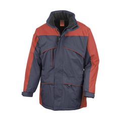 Uniszex Kabát Kapucnis  Result Seneca Hi-Activity Jacket -XL, Sötétkék/Piros