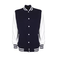 Női Kabát  hosszú ujjú FDM College Jacket   Sötétkék navy/fehér   urespolo.hu