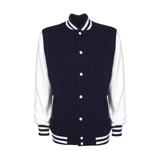 Női Kabát  hosszú ujjú FDM College Jacket   Sötétkék navy/fehér   urespolo.hu