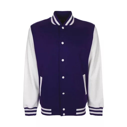 Női Kabát  hosszú ujjú FDM College Jacket   Lila/fehér   urespolo.hu