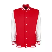 Női Kabát  hosszú ujjú FDM College Jacket   Tűzpiros/fehér   urespolo.hu