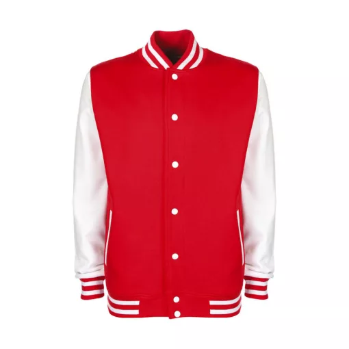 Női Kabát  hosszú ujjú FDM College Jacket   Tűzpiros/fehér   urespolo.hu