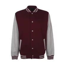Női Kabát  hosszú ujjú FDM College Jacket   Burgundi/sportszürke   urespolo.hu