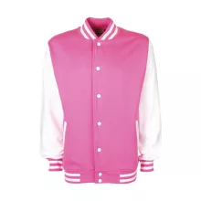 Női Kabát  hosszú ujjú FDM College Jacket   Rágógumi/fehér   urespolo.hu