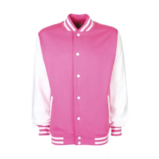 Női Kabát  hosszú ujjú FDM College Jacket   Rágógumi/fehér   urespolo.hu