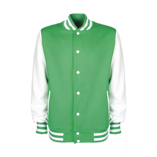 Női Kabát  hosszú ujjú FDM College Jacket   Kelly zöld/fehér   urespolo.hu