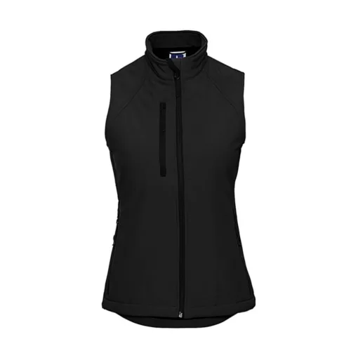 Női ujjatlan mellény Russell Europe Ladies' Softshell Gilet L, Fekete