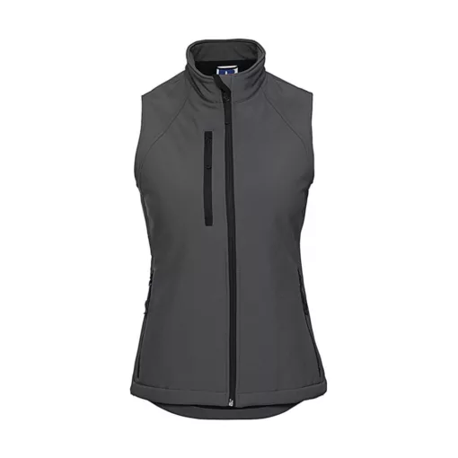 Női ujjatlan mellény Russell Europe Ladies' Softshell Gilet S, Titanium
