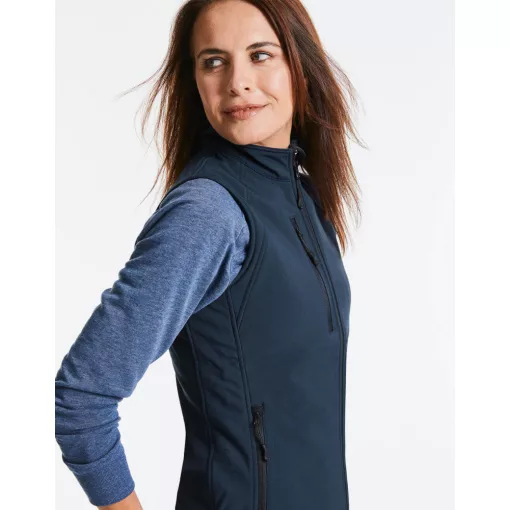 Női ujjatlan mellény Russell Europe Ladies\' Softshell Gilet 2XL, Titanium