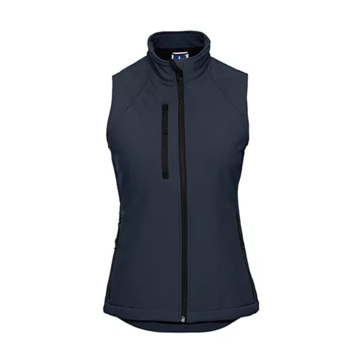 Női ujjatlan mellény Russell Europe Ladies' Softshell Gilet S, Sötétkék (navy)