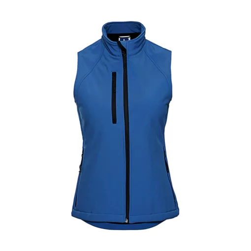 Női ujjatlan mellény Russell Europe Ladies' Softshell Gilet L, Azur kék