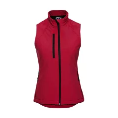 Női ujjatlan mellény Russell Europe Ladies' Softshell Gilet XS, Piros
